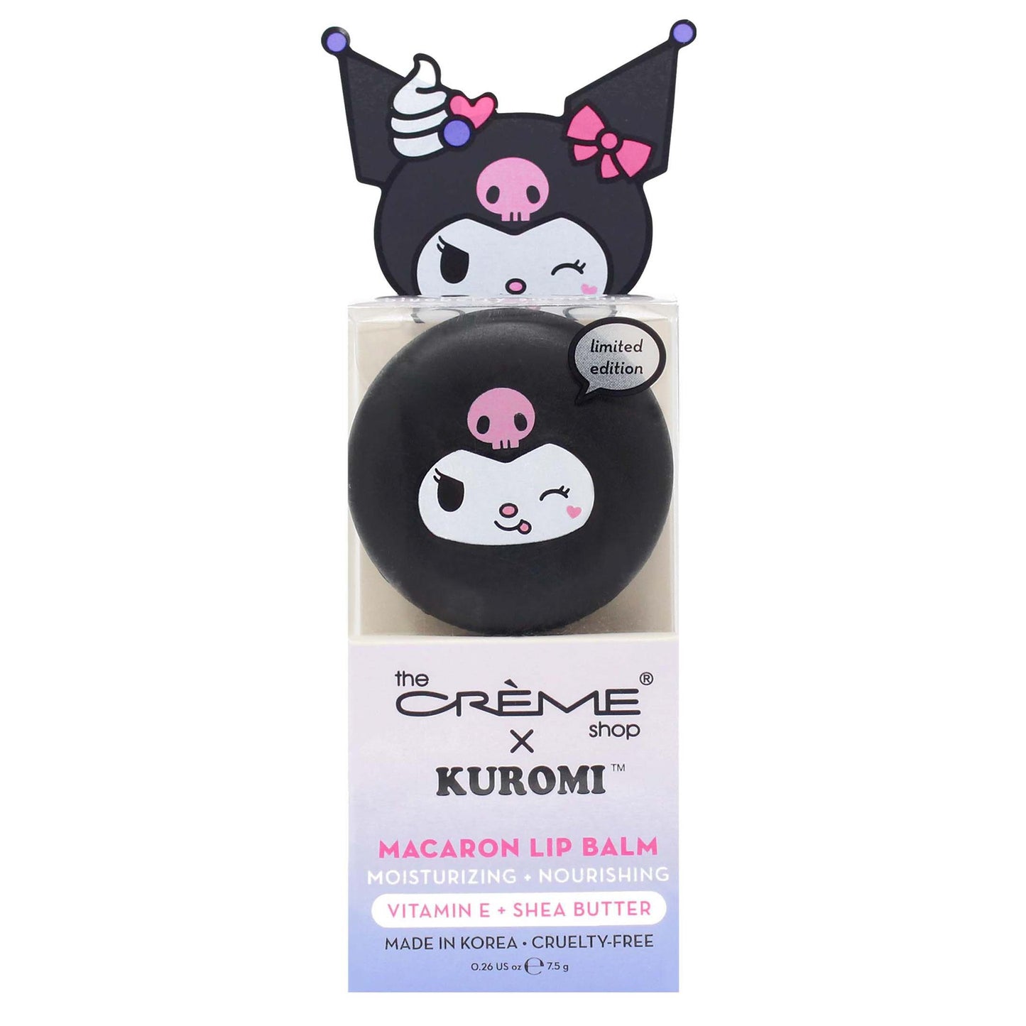 The Crème Shop Kuromi Macaron Lip Balm - Blueberry Smoothie Flavor