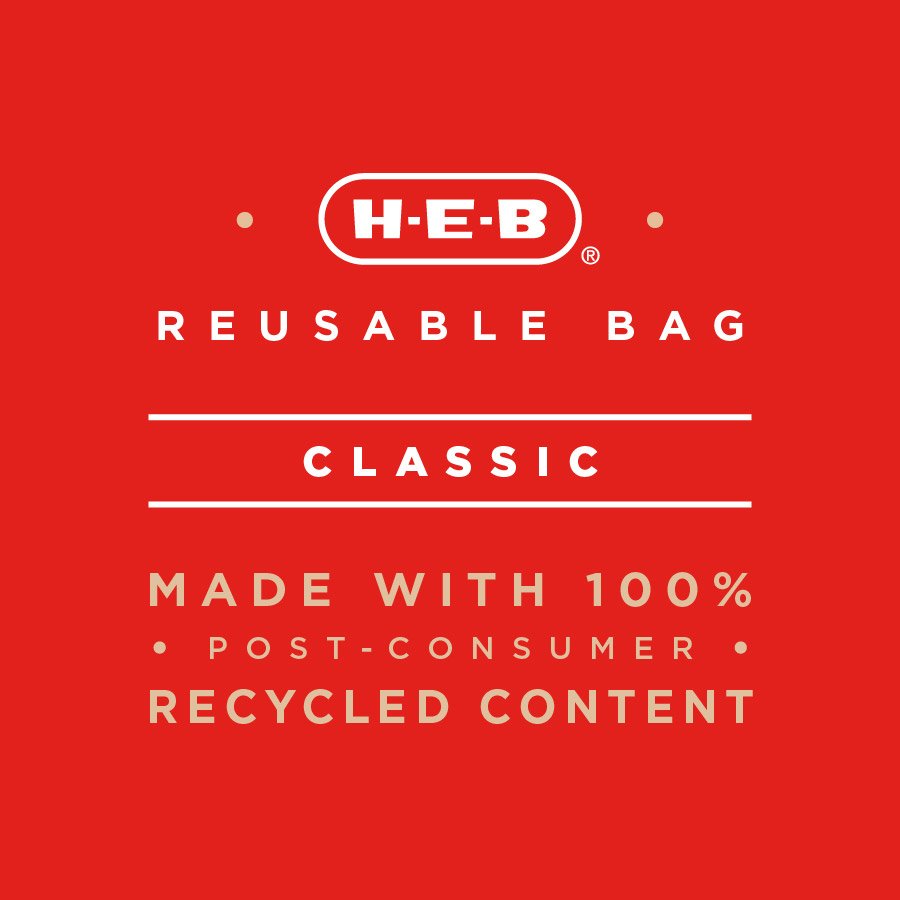 H-E-B Classic Red Reusable Shopping Bag