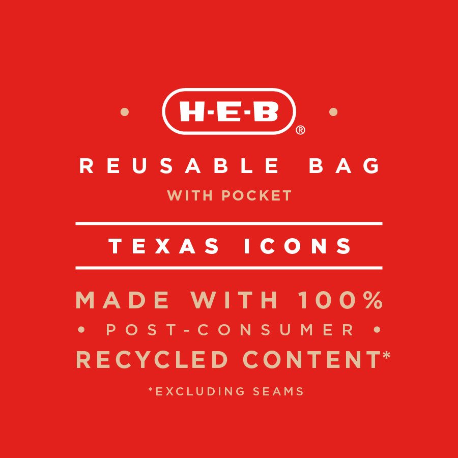 H-E-B Texas Icons Reusable Shopping Bag