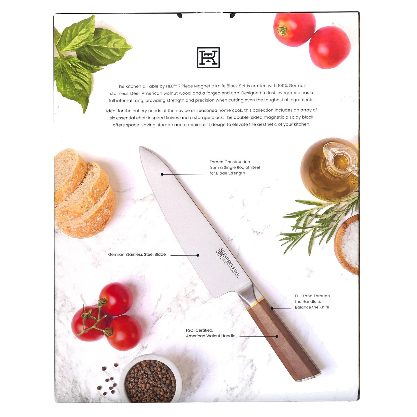Kitchen & Table by H-E-B Magnetic Knife Block Set