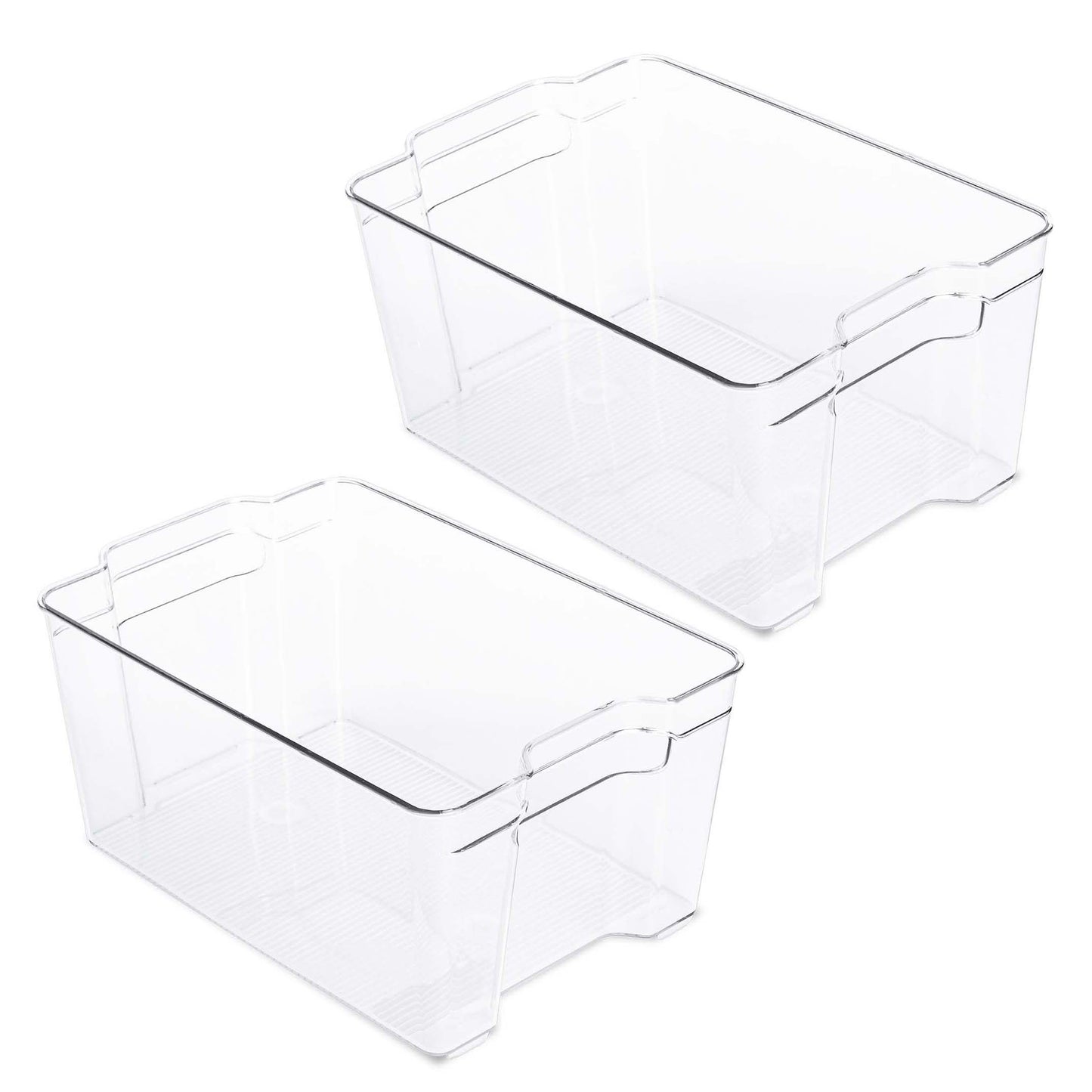 Smart Design Tall Fridge Storage Bins, 2 Pk