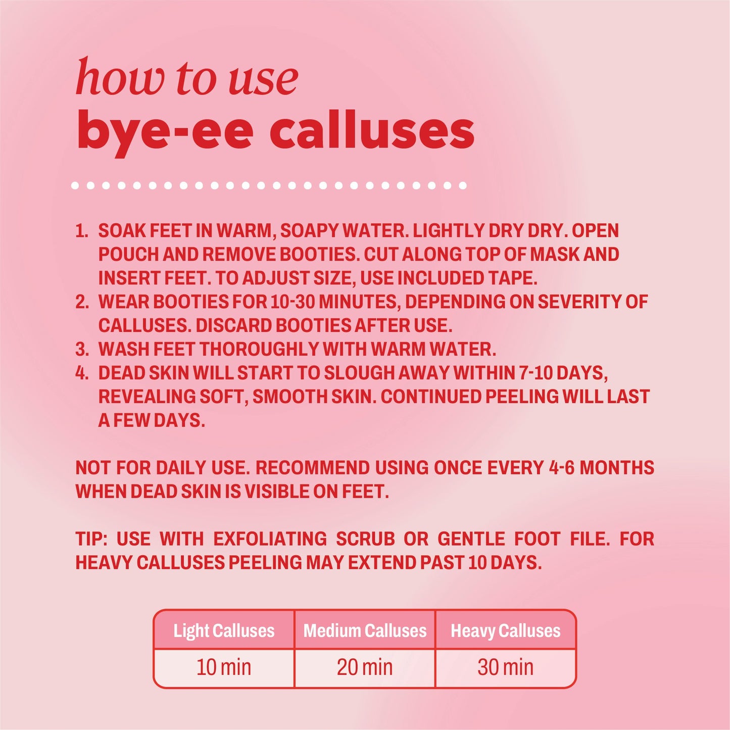Onyx Professional Bye-EE Calluses Foot Mask