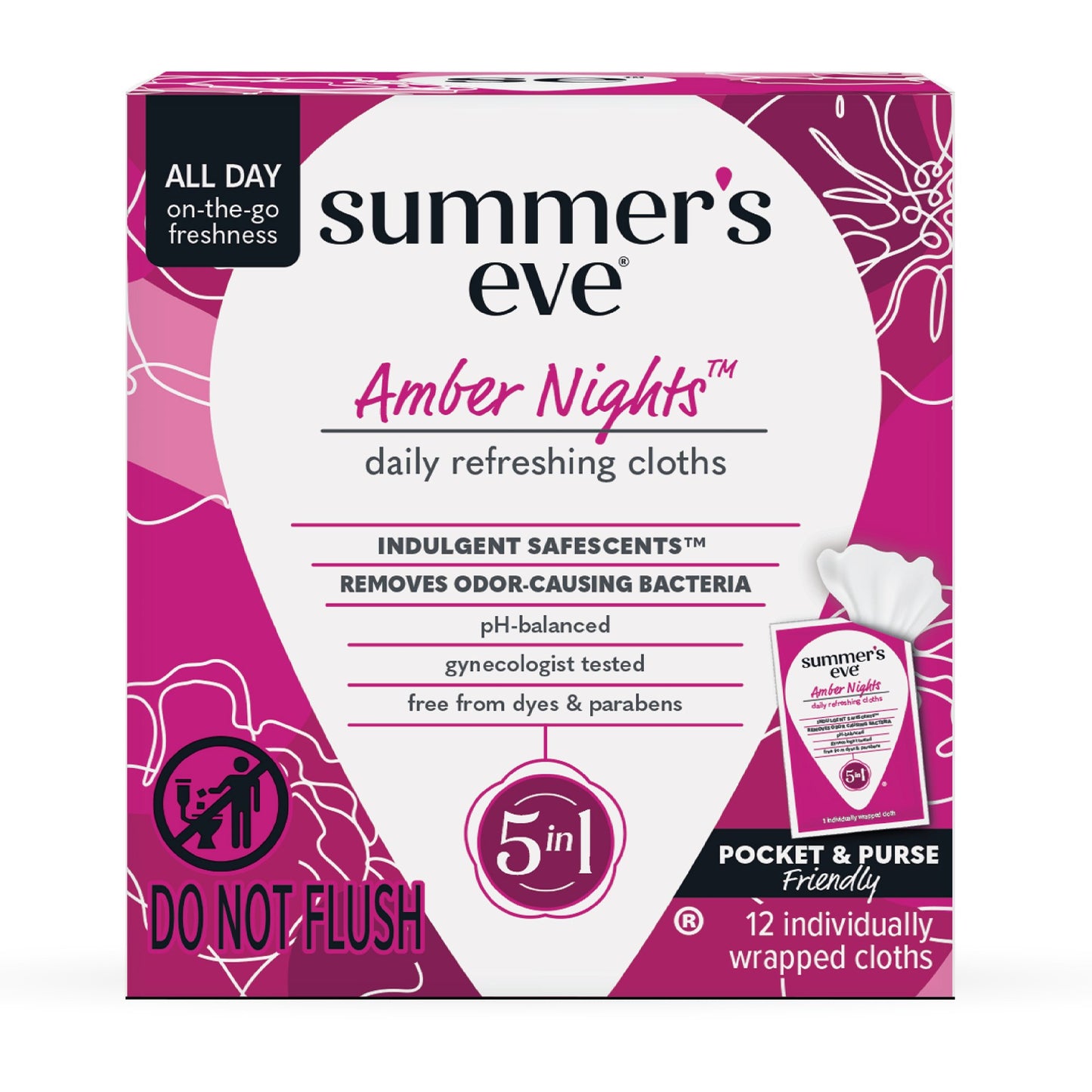 Summer's Eve Feminine Wipes - Amber Nights