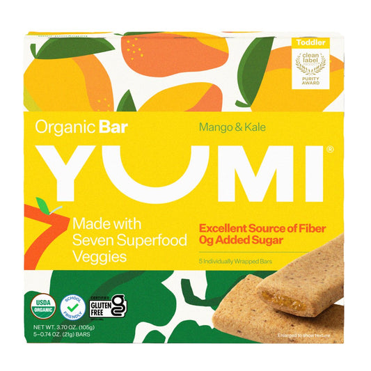 Yumi Organic Toddler Superfood Bars - Mango & Kale