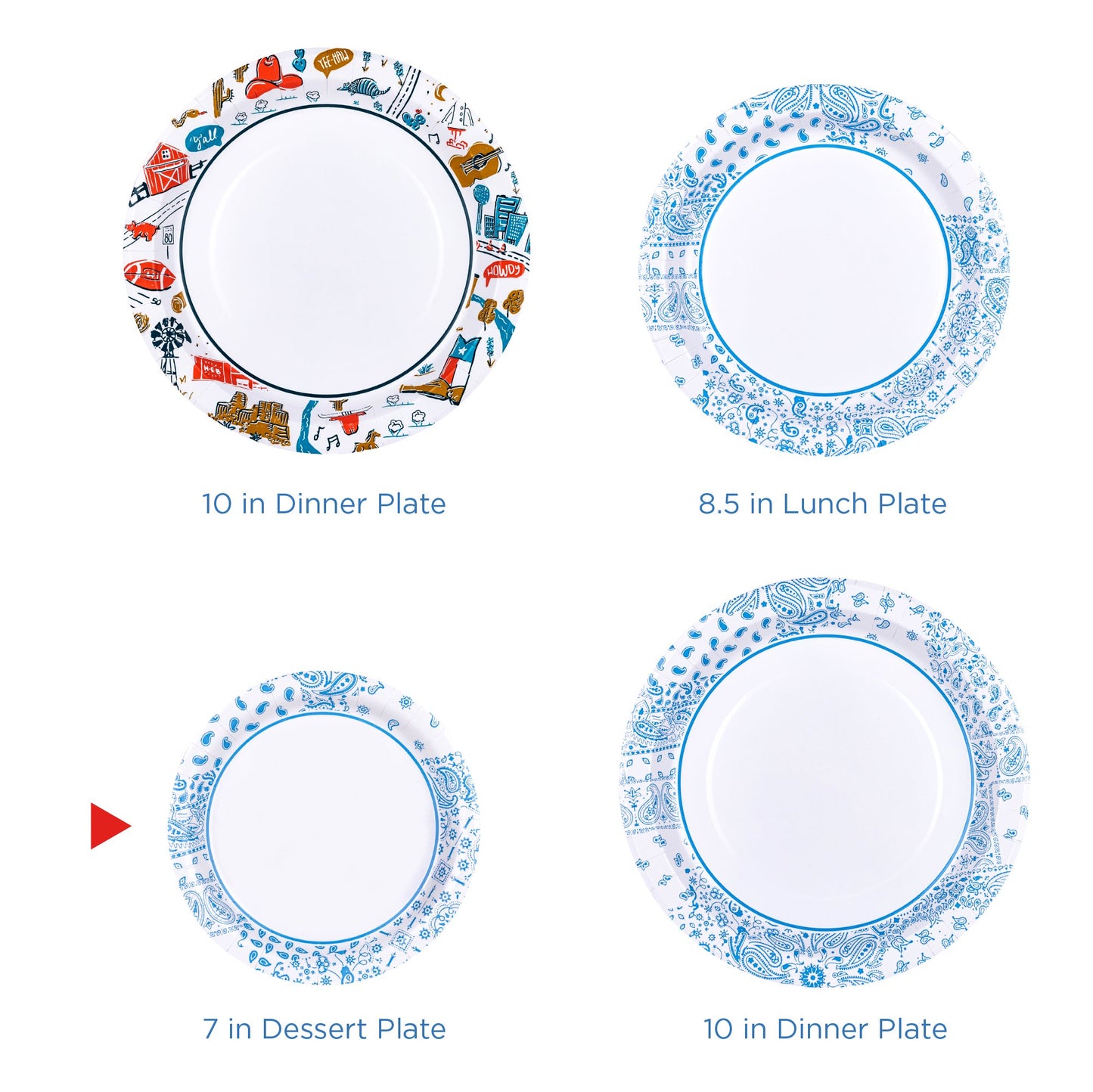 H-E-B Heavy Duty 7 in Dessert Paper Plates