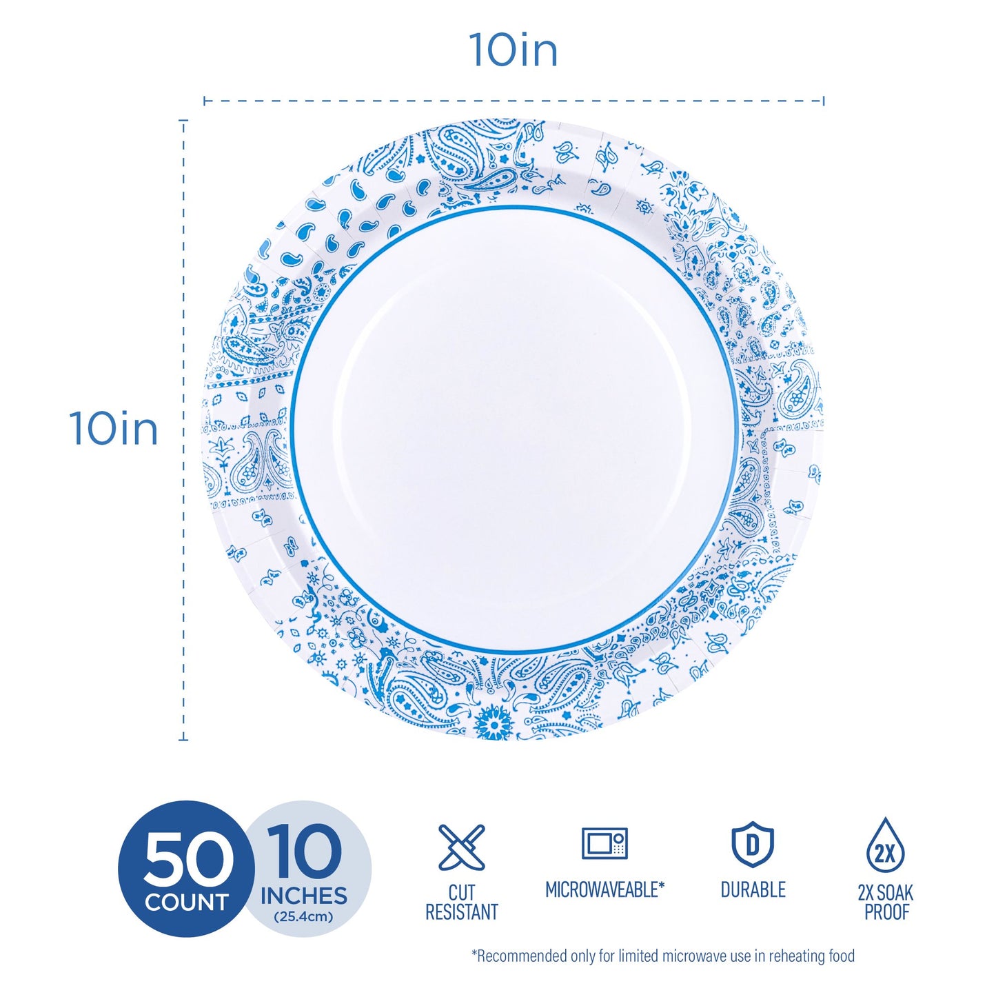 H-E-B Heavy Duty 10 in Dinner Paper Plates