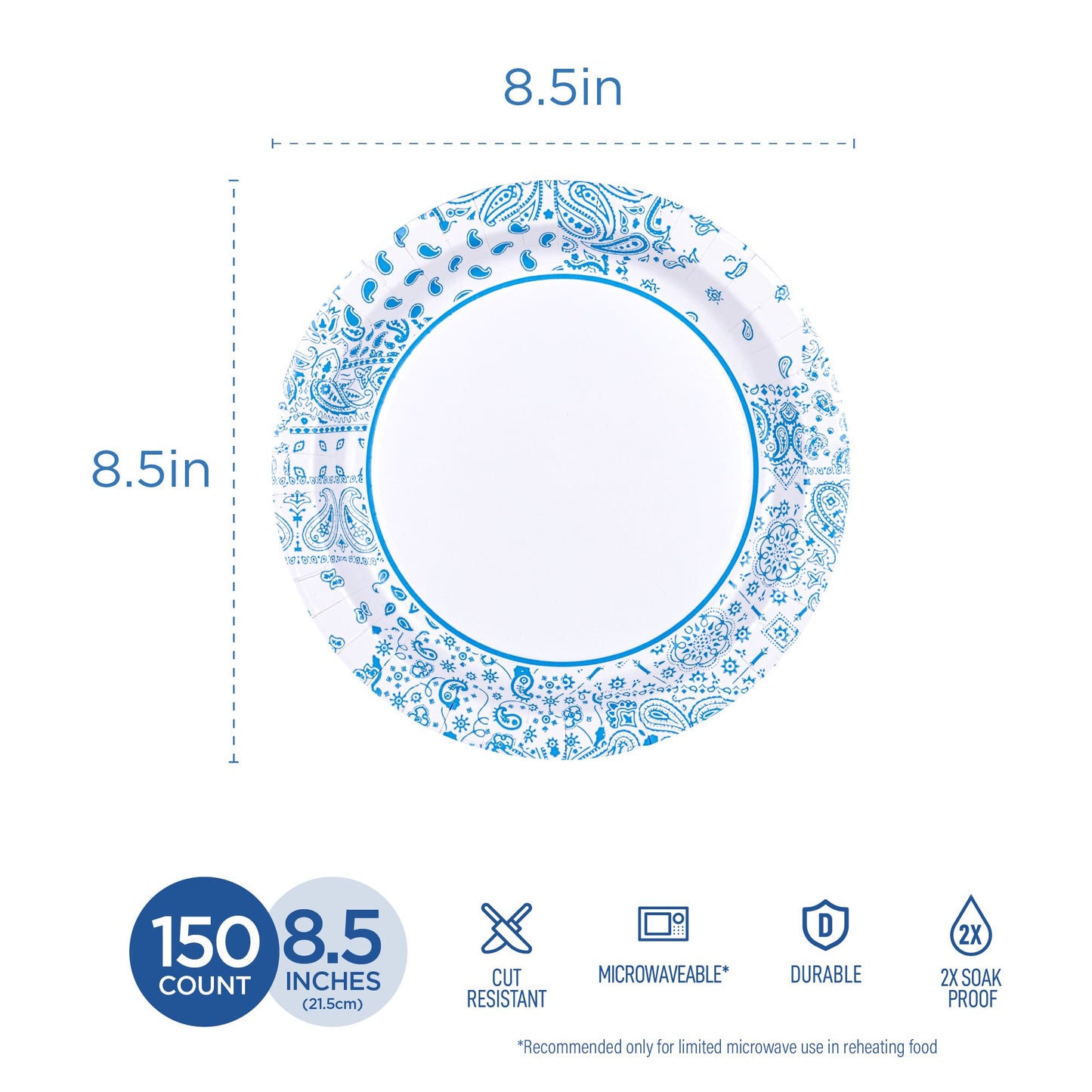 H-E-B Heavy Duty 8.5 in Lunch Paper Plates