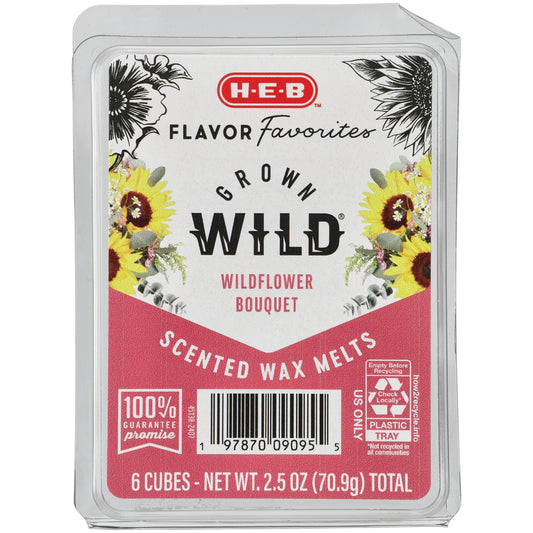 H-E-B Flavor Favorites Blooms Grown Wild - Wildflower Bouquet Scented Wax Melts