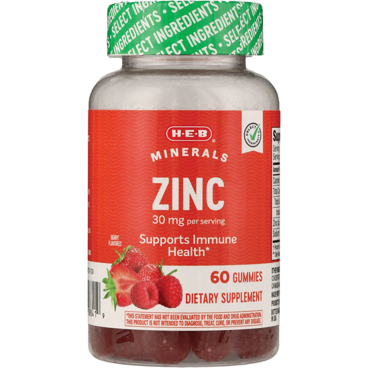 HEB Zinc Immune Support 30mg Tablets