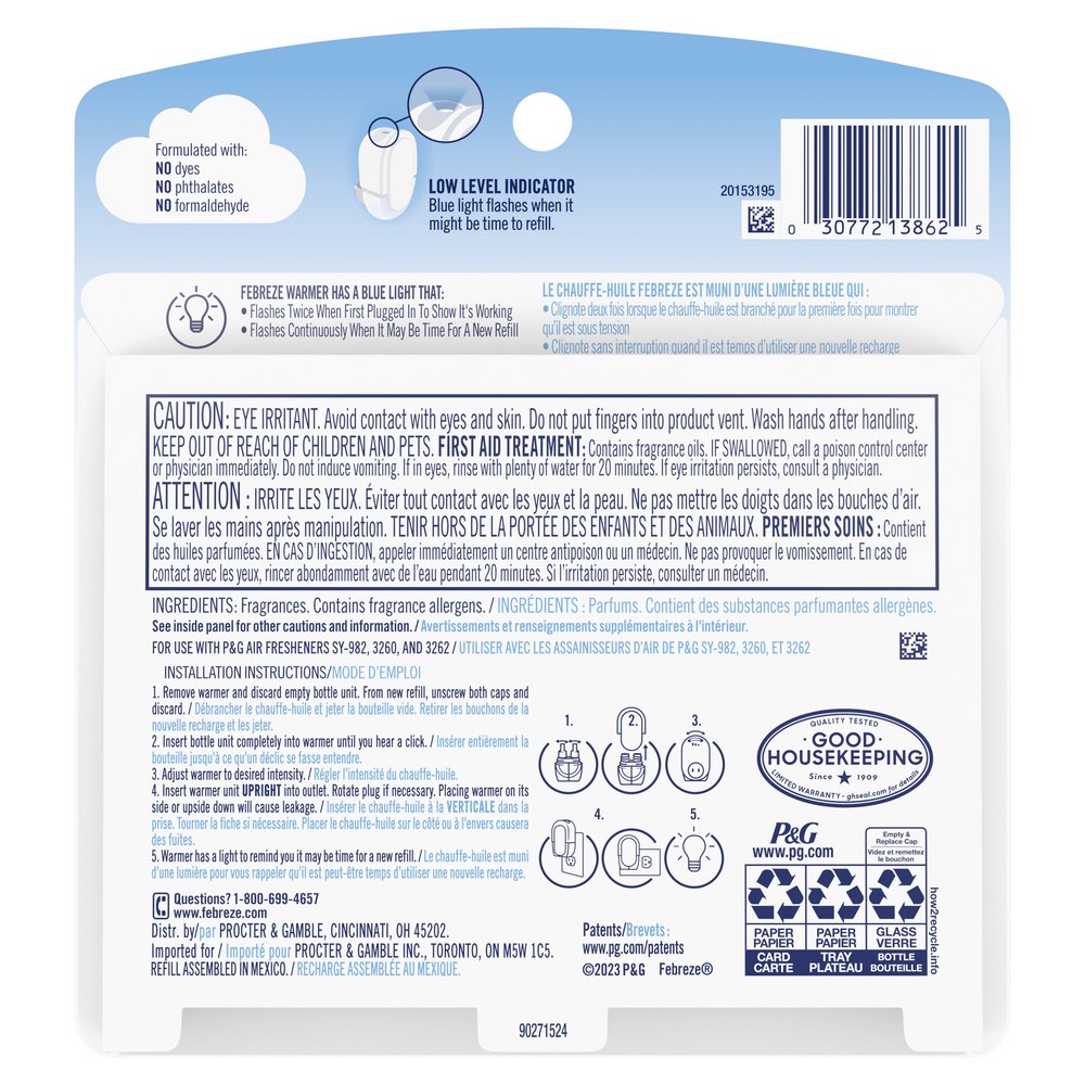 Febreze Plug Soothe & Restore Scented Oil Refills