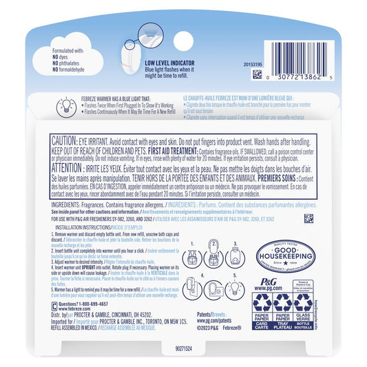 Febreze Plug Soothe & Restore Scented Oil Refills