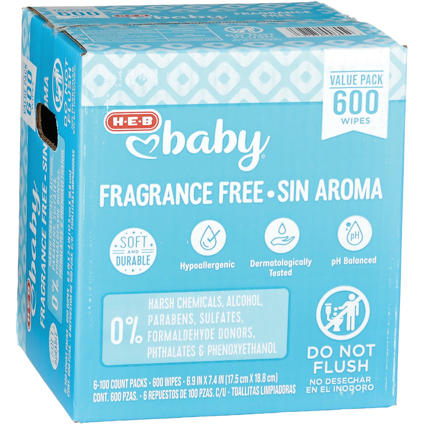 H-E-B Baby Wipes - Fragrance Free, Value Pack