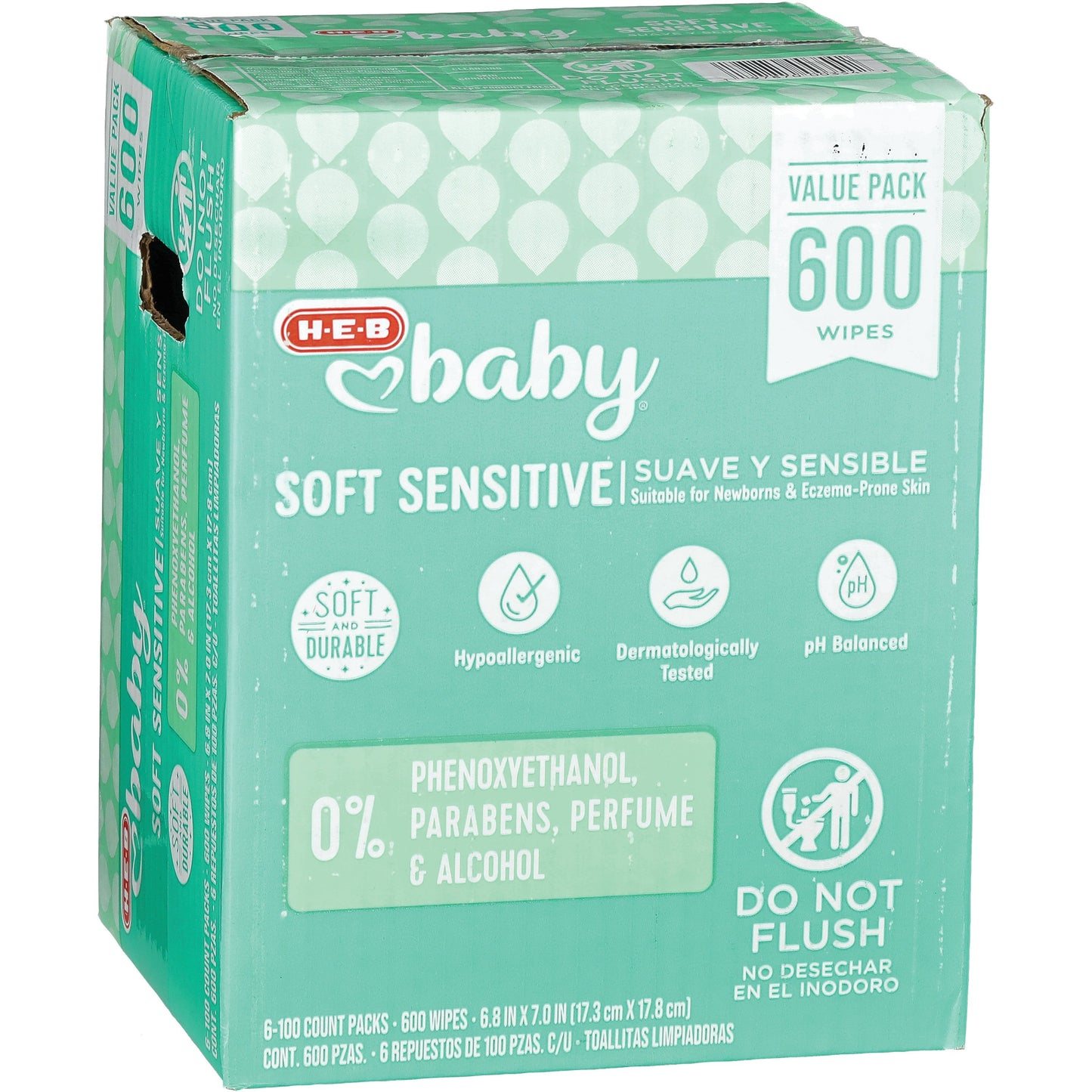 H-E-B Baby Wipes - Soft Sensitive, Value Pack