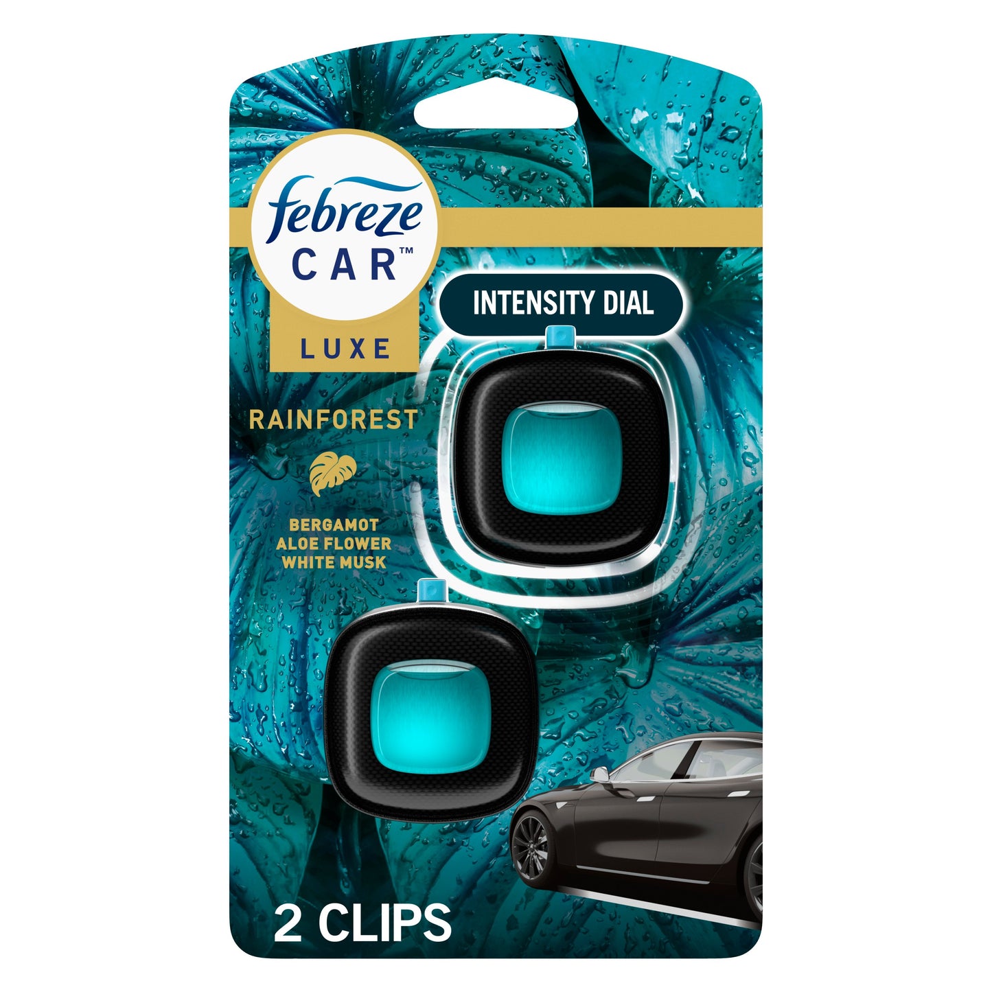 Febreze Car Luxe Clips - Rainforest