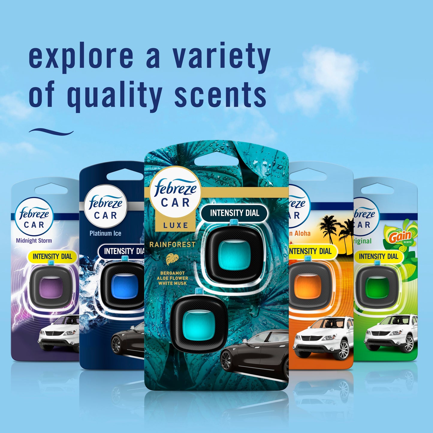 Febreze Car Luxe Clips - Rainforest