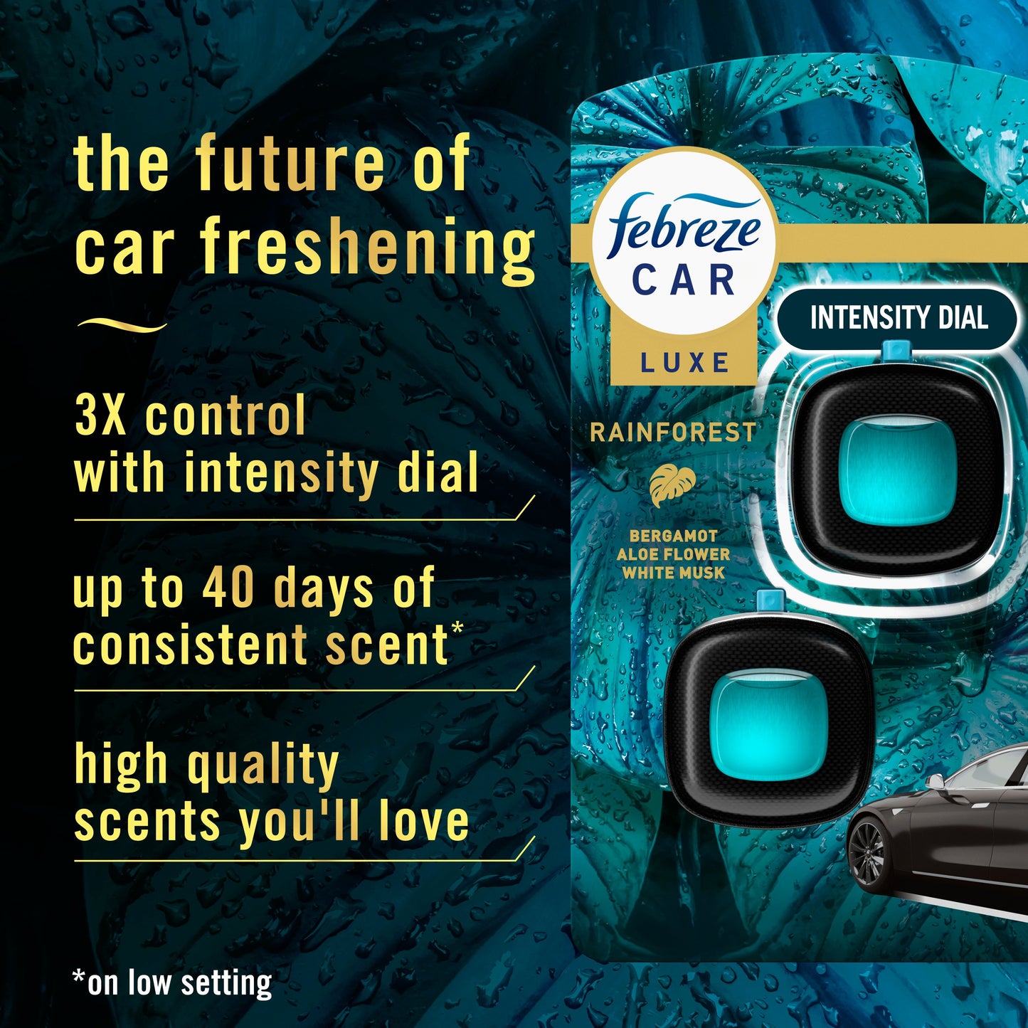 Febreze Car Luxe Clips - Rainforest