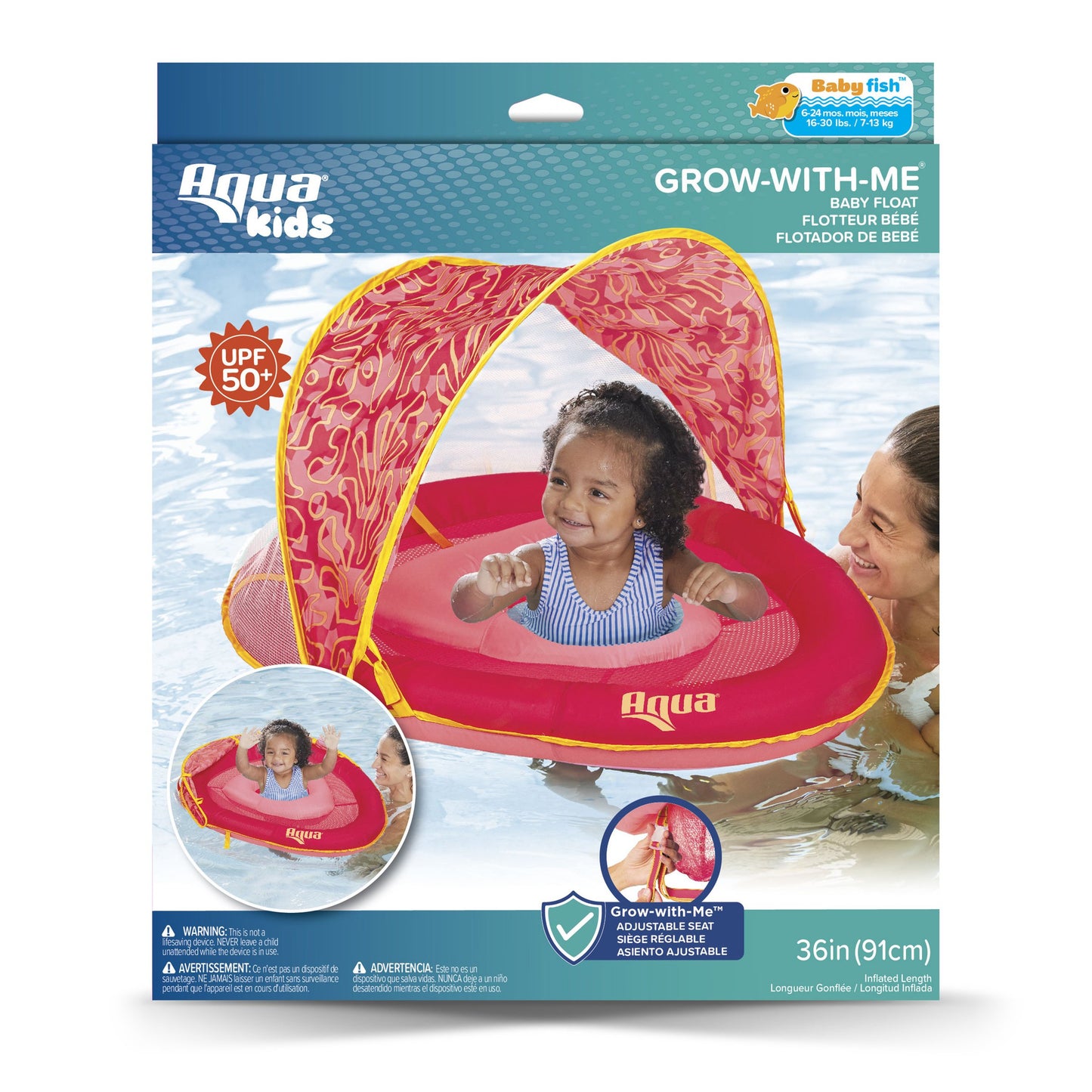 Aqua Leisure Kids Grow-With-Me Baby Boat - Pink