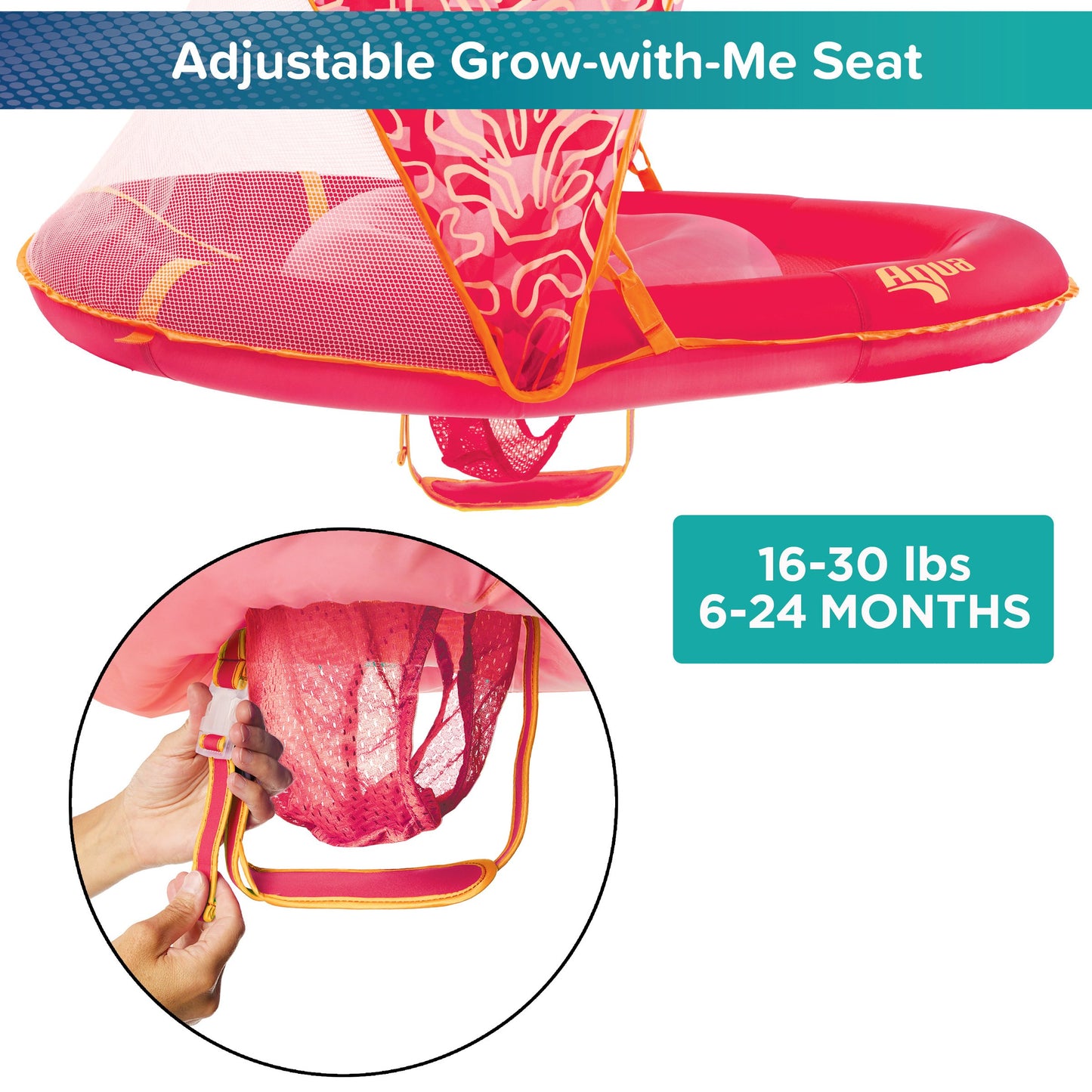 Aqua Leisure Kids Grow-With-Me Baby Boat - Pink