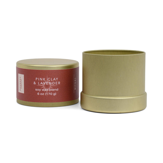 Foundry Candle Co. Pink Clay & Lavender Scented Soy Candle