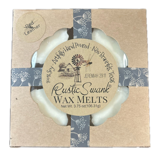 Texas Proud Rustic Swank Red Leather Scented Wax Melts, 5 ct