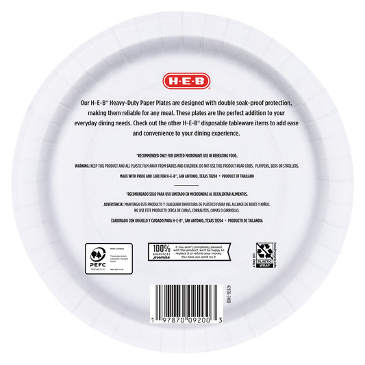 H-E-B Texas 10 in Heavy Duty Paper Plates
