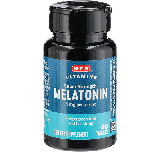 HEB HEB Super Strength Melatonin 5MG Tablets 60 Count