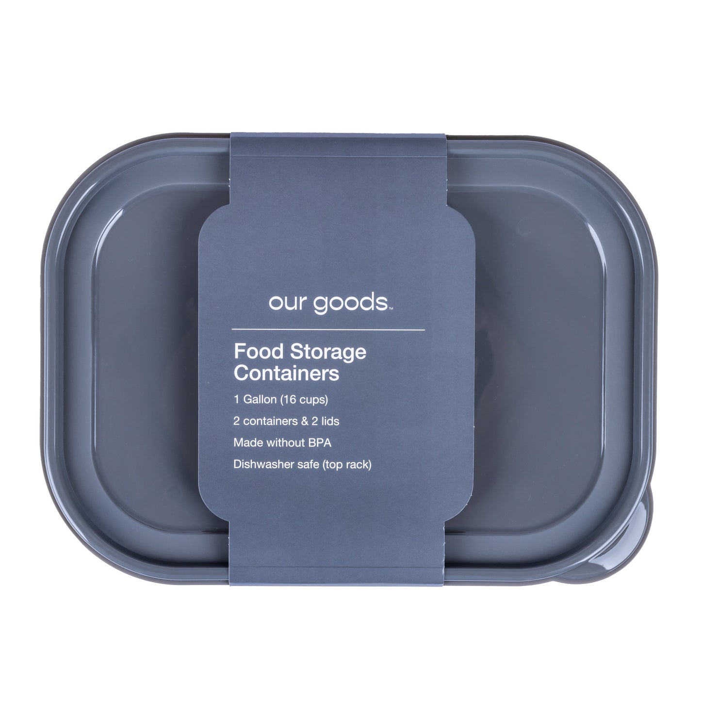 our goods Rectangle Food Storage Containers, 2 pk