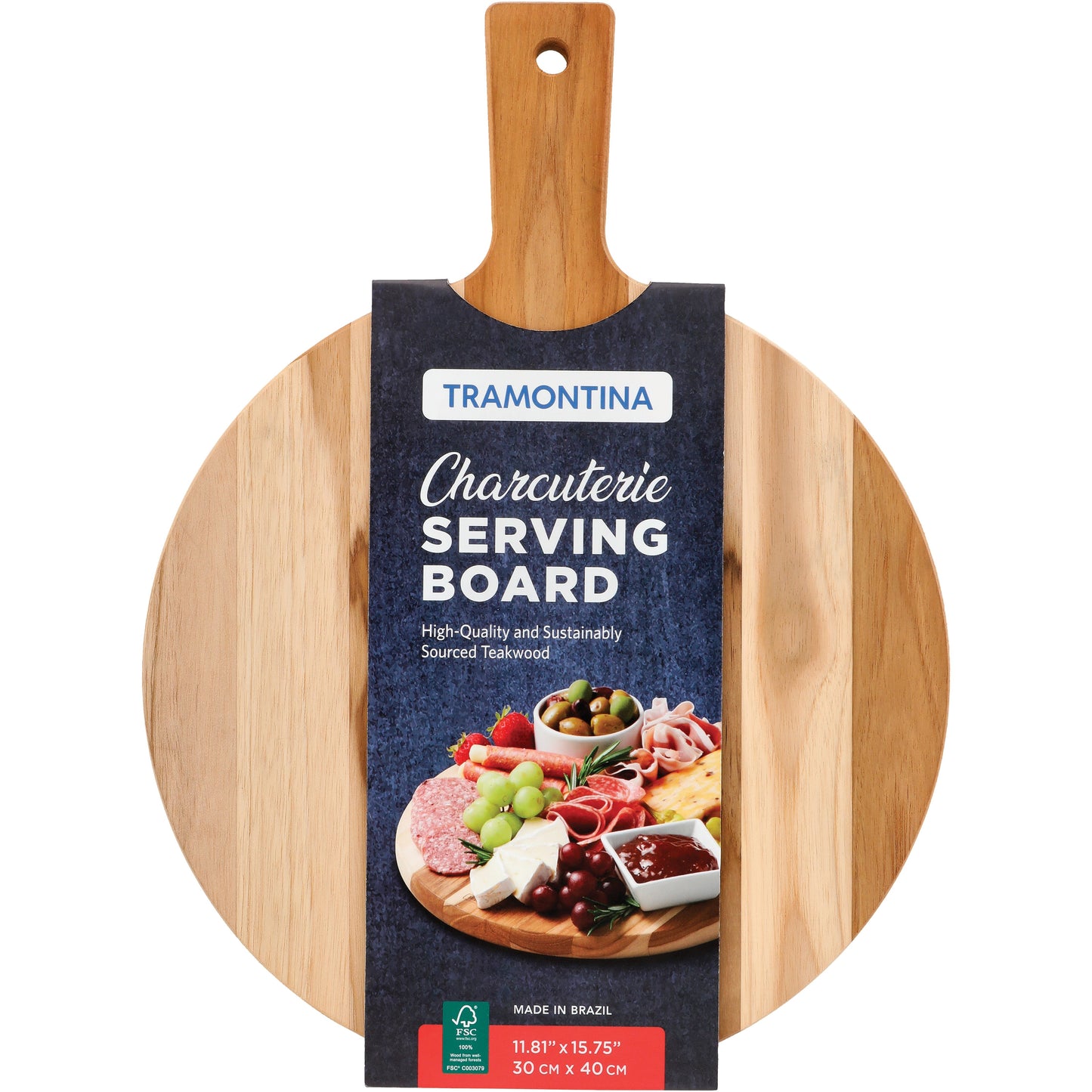 Tramontina Teak Wood Round Serving Board