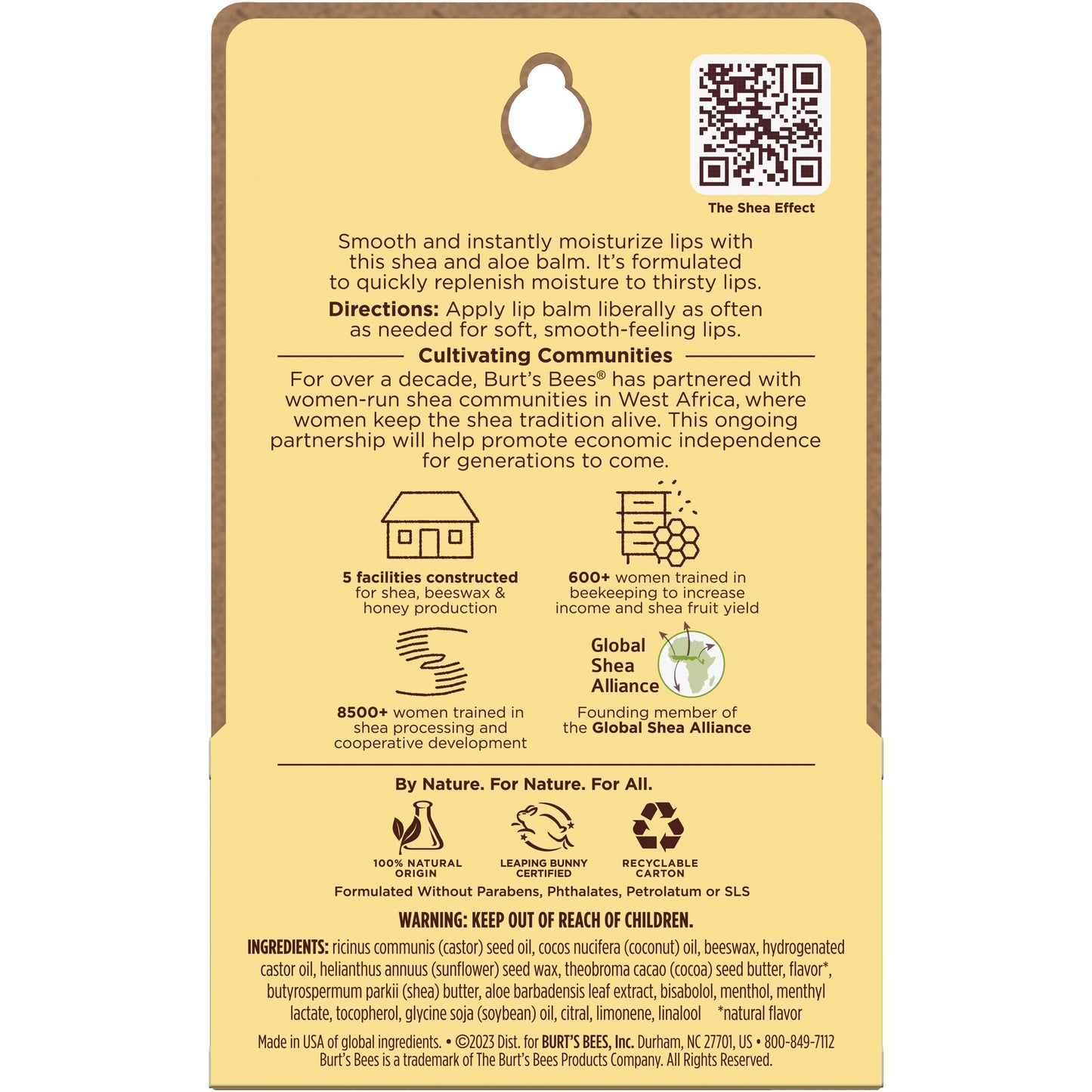 Burt's Bees Moisturizing Lip Balm Pack - Shea & Aloe