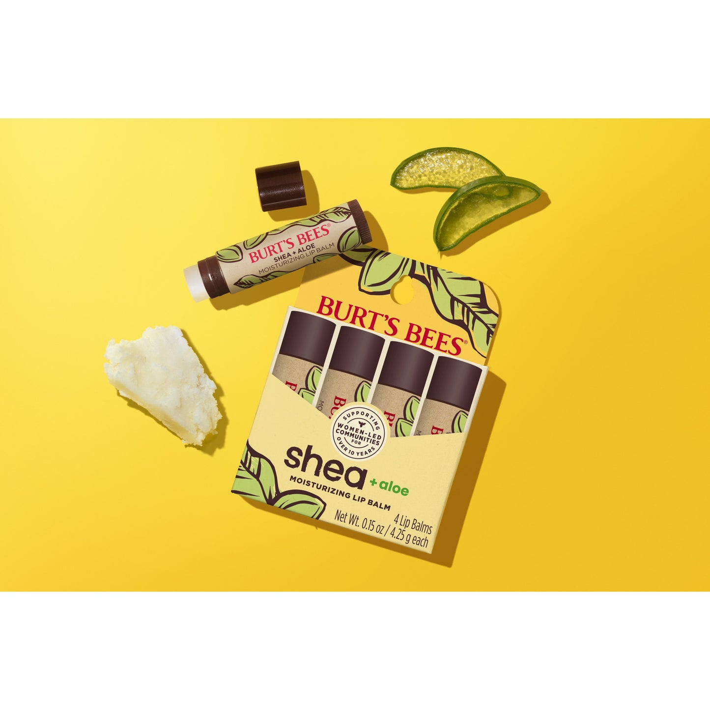 Burt's Bees Moisturizing Lip Balm Pack - Shea & Aloe