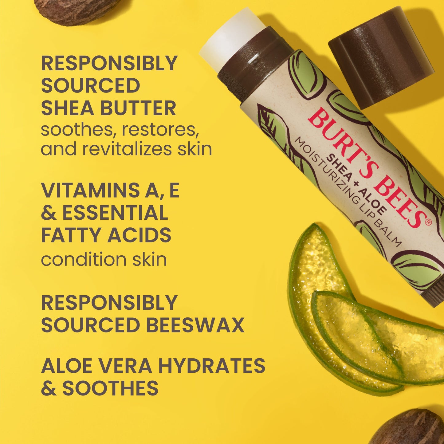 Burt's Bees Moisturizing Lip Balm Pack - Shea & Aloe