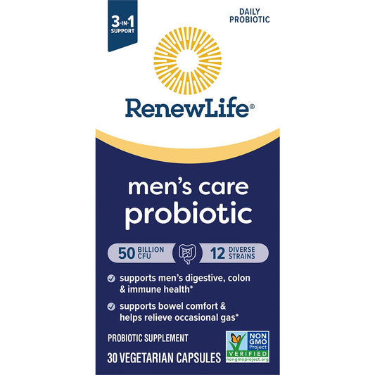 Renew Life Men's Care Daily Probiotic Capsules