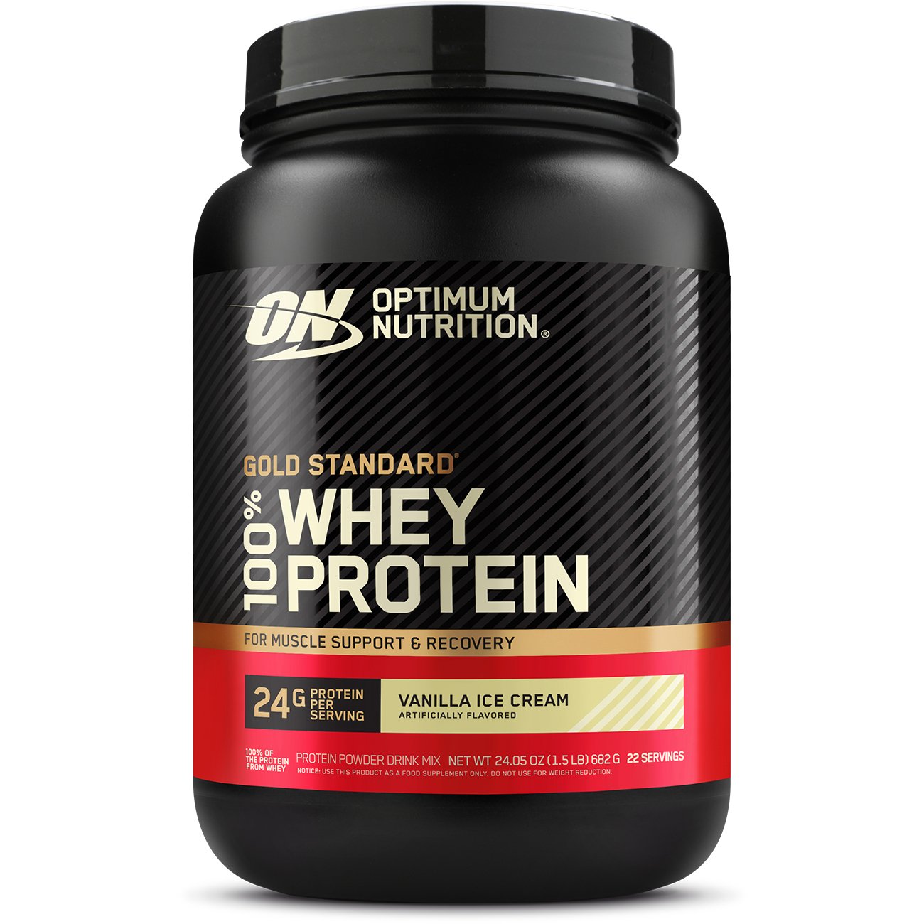 Optimum Nutrition 100% Whey 24g Protein Powder - Vanilla Ice Cream