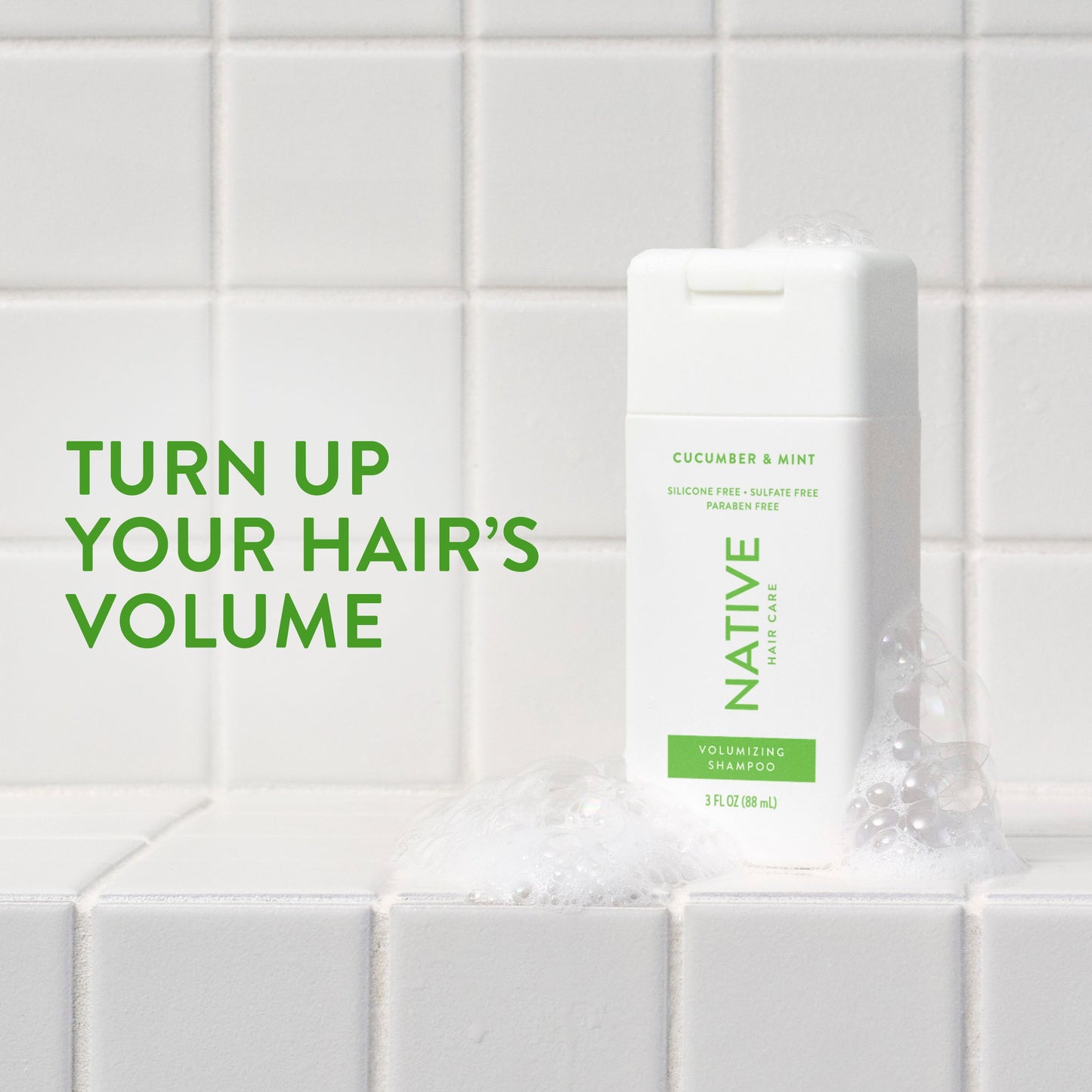 Native Travel Size Volumizing Shampoo - Cucumber & Mint