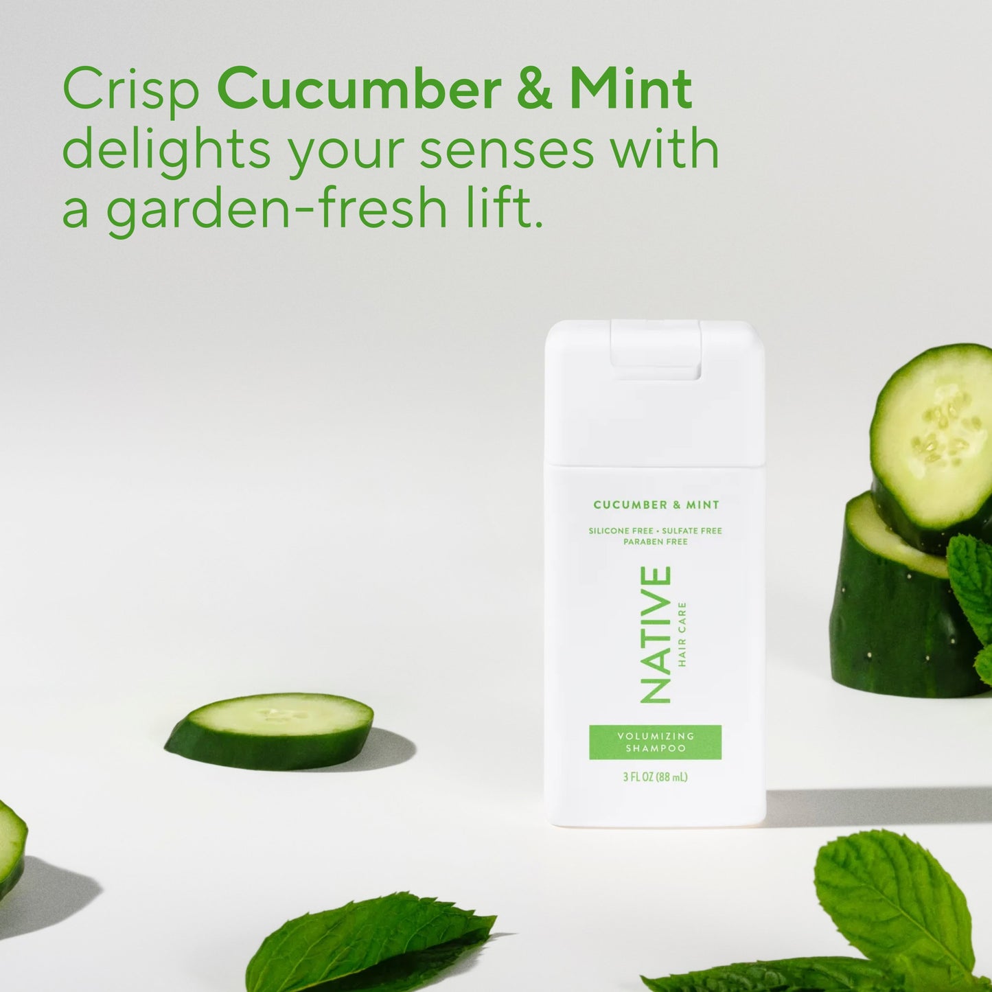 Native Travel Size Volumizing Shampoo - Cucumber & Mint