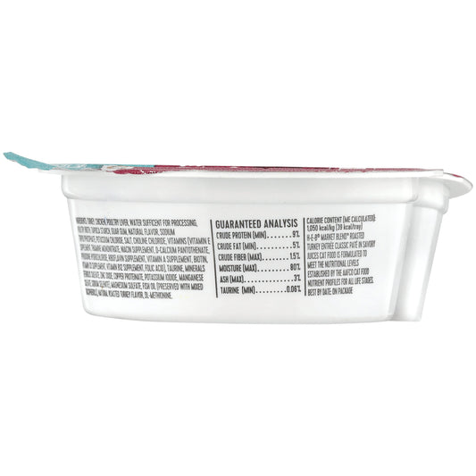 H-E-B Market Blend Split Cups Pate Wet Cat Food - Roasted Turkey Entree