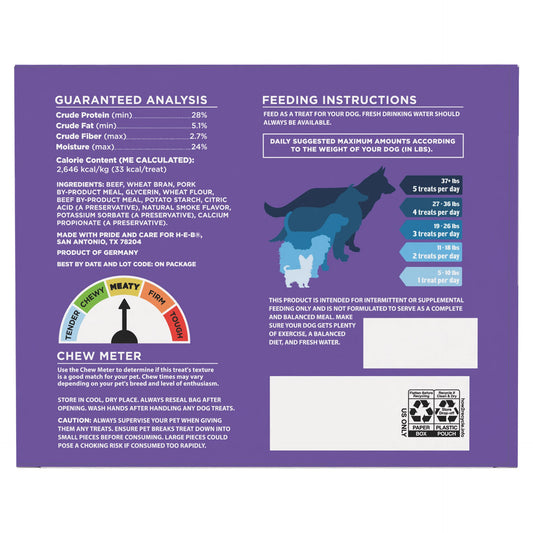 H-E-B Texas Pets Jerky Stix Dog Treats - Beef Recipe - Texas-Size Pack