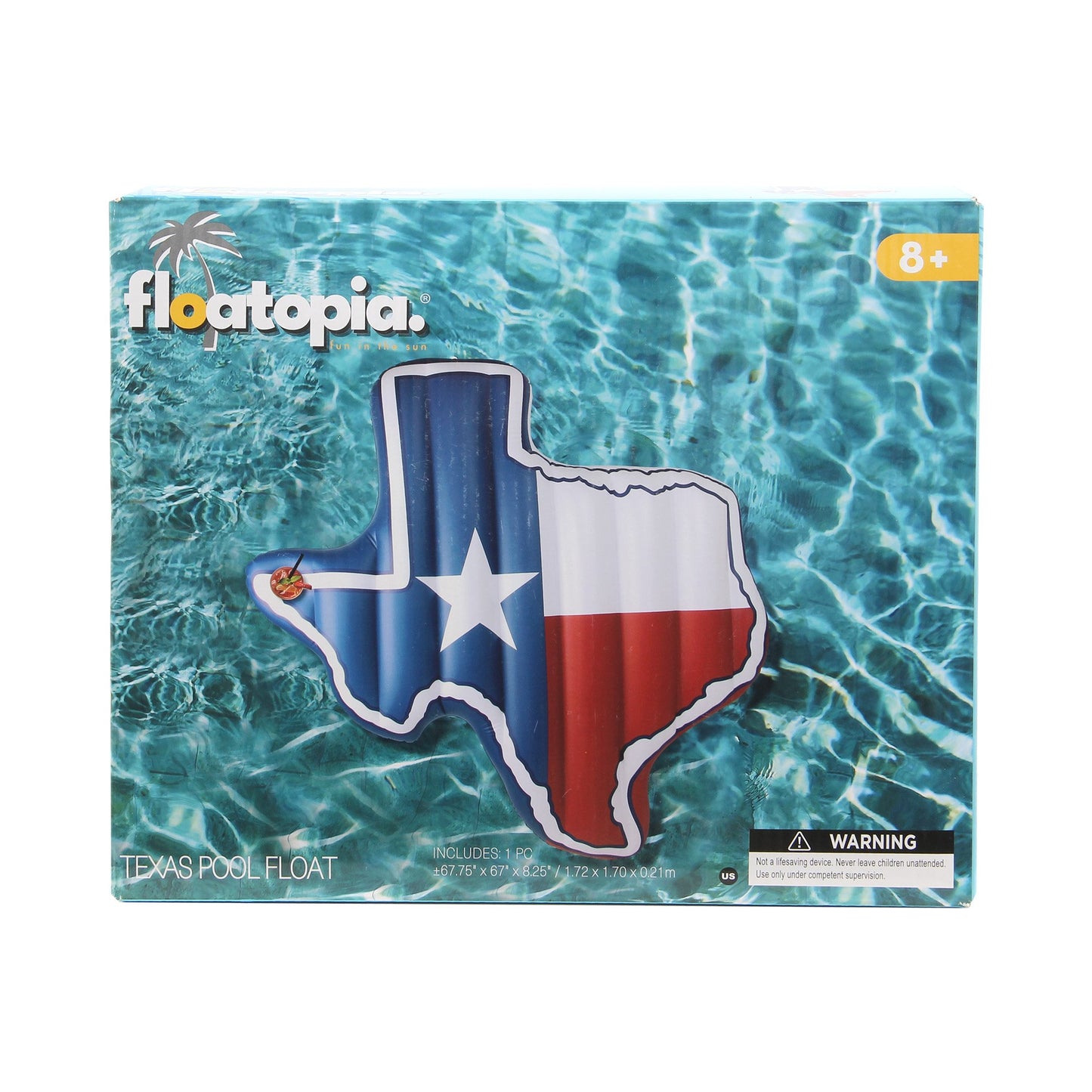 Floatopia Texas Shaped Inflatable Pool Lounge
