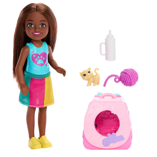 Barbie Family & Friends Chelsea Kitty Backpack Doll