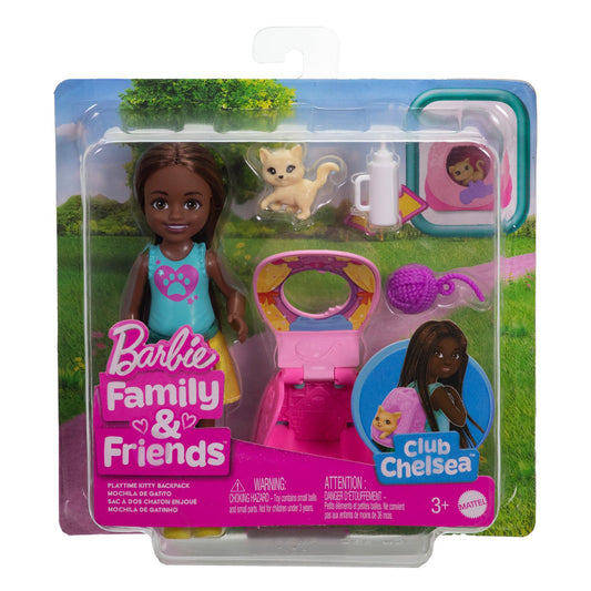 Barbie Family & Friends Chelsea Kitty Backpack Doll