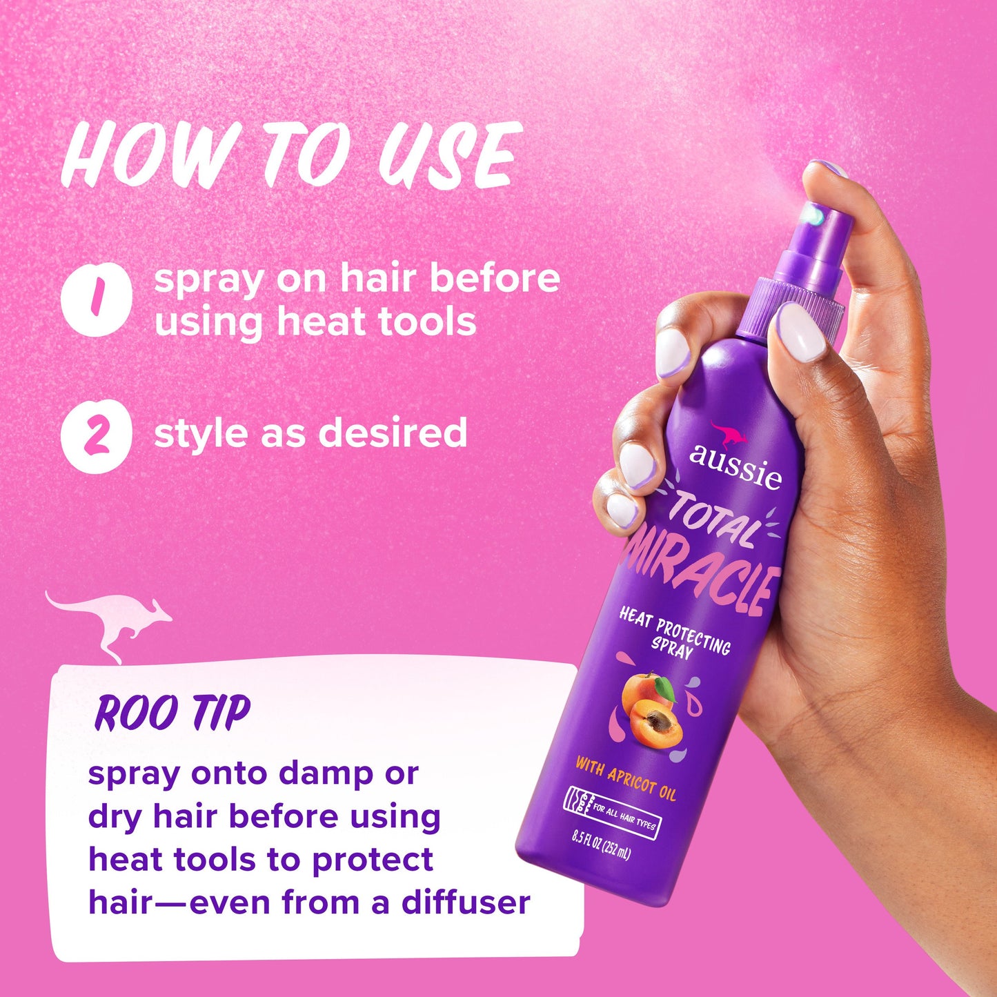Aussie Total Miracle Heat Protecting Spray - All Hair Types