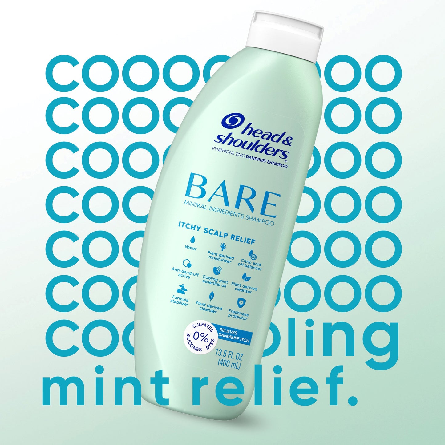 Head & Shoulders Bare 2-in-1 Itchy Scalp Relief Dandruff Shampoo