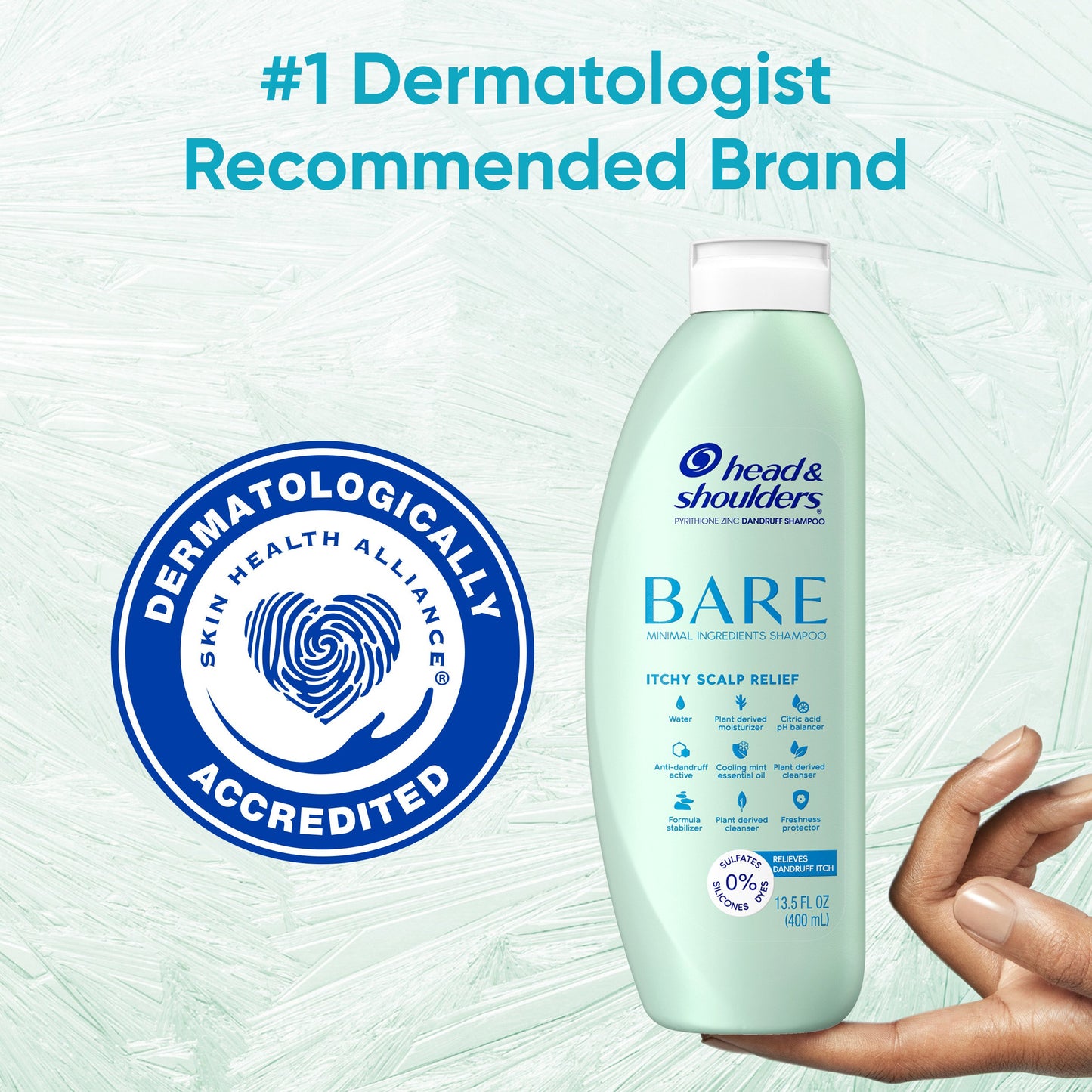 Head & Shoulders Bare 2-in-1 Itchy Scalp Relief Dandruff Shampoo