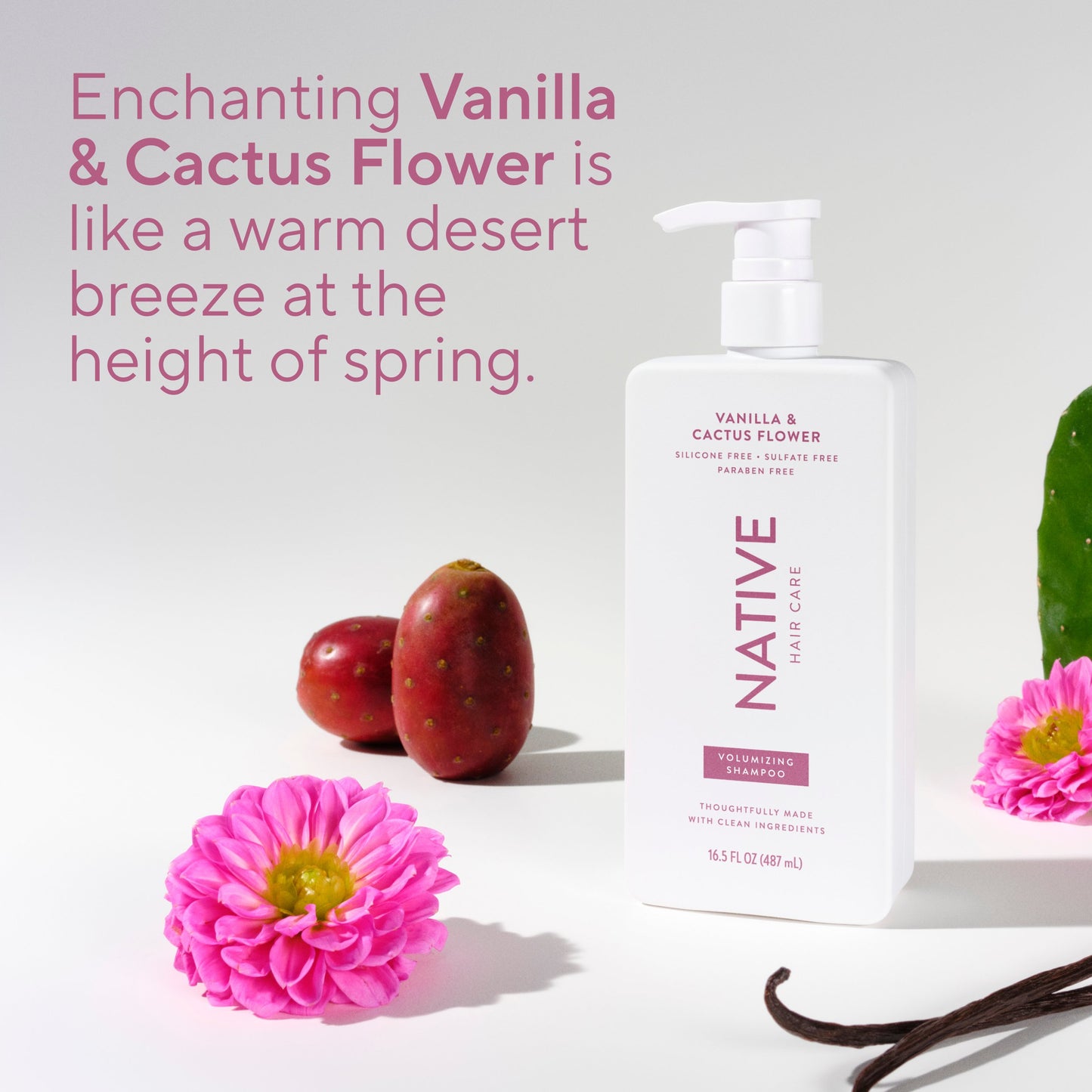 Native Volumizing Shampoo - Vanilla & Cactus Flower