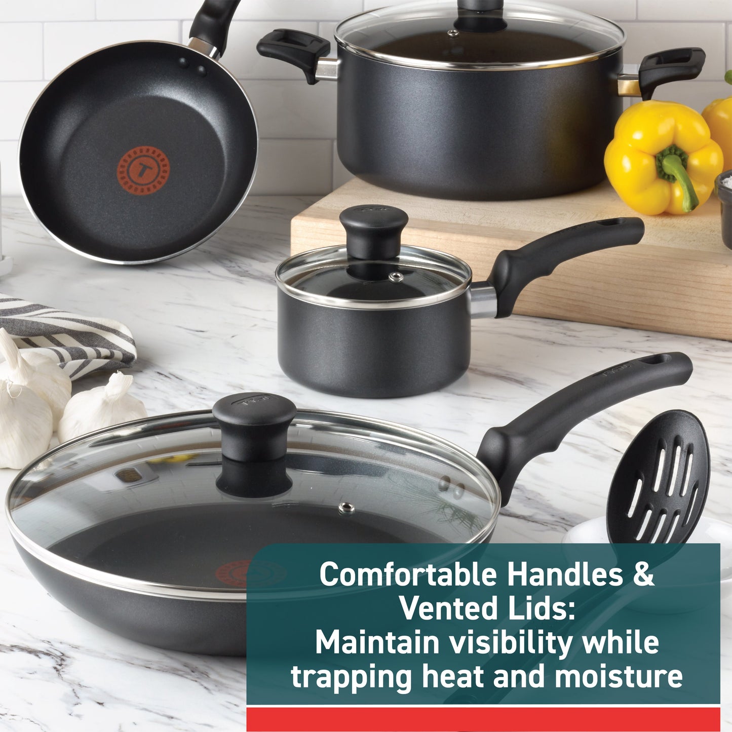 T-fal Essentials Non-Stick Cookware Set