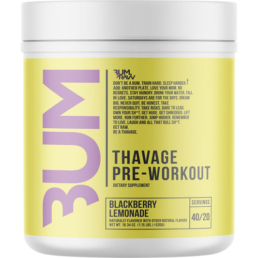 Raw Bum Thavage Pre-Workout - Blackberry Lemonade