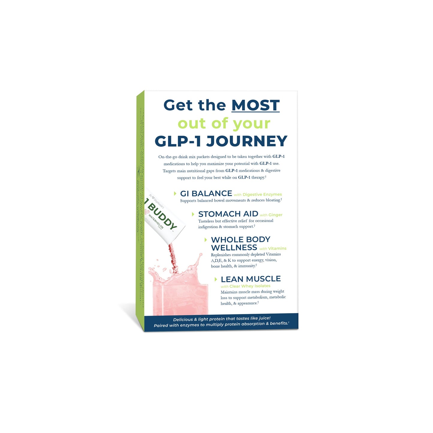 Dr. Stephanie's GLP-1 Buddy Sugar Free Drink Mix - Strawberry