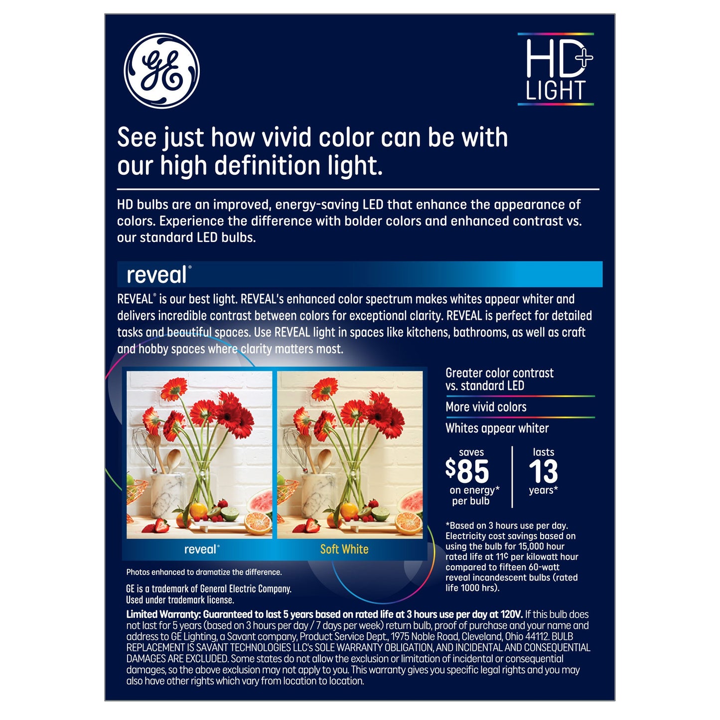 GE Reveal A19 60-Watt HD LED Light Bulbs
