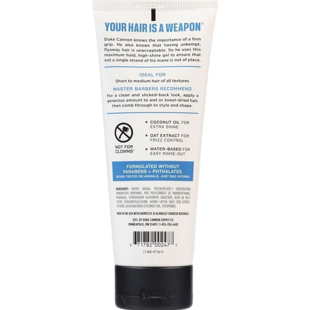 Duke Cannon Firm Grip Sculpting Hair Gel