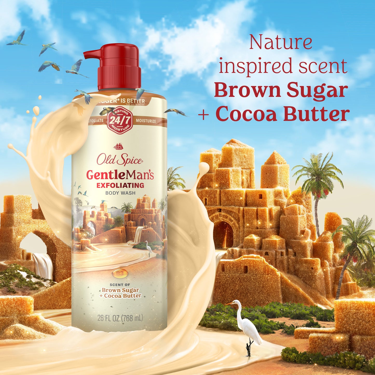 Old Spice Gentleman's Exfoliating Body Wash - Brown Sugar & Cocoa Butter